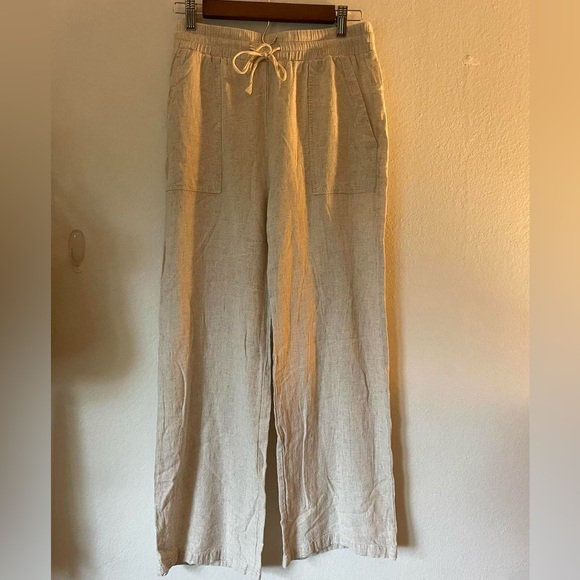 Linen blend drawstring pants, size S - Picture 3 of 8